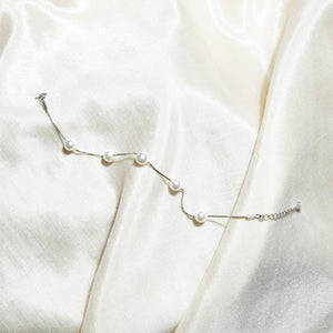 Pearly Silver Bracelet: 925 Sterling Silver