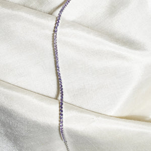 2MM Blush Purple Tennis Bracelet: 925 Sterling Silver