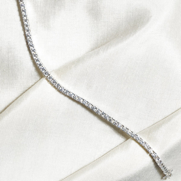 Moissanite Diamond Tennis Bracelet: 925 Sterling Silver