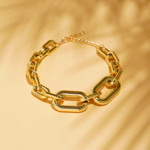 Chunky Snake Link Chain: 18K Gold Plated