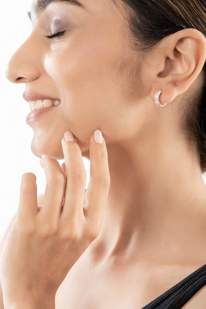 Sterling Swirls Hoops Earrings: 925 Sterling Silver