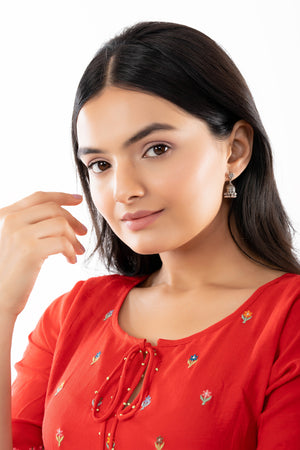 Ornamental Echoes  Jhumkas: 925 Sterling Silver