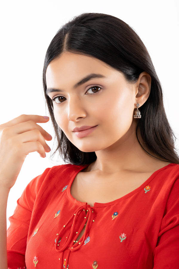 Ornamental Echoes  Jhumkas: 925 Sterling Silver