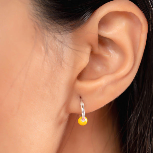 Dainty Garnet Drop Hoops