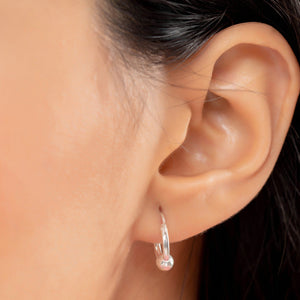 Dainty Garnet Drop Hoops
