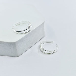 Star Two Row Adjustable Silver Toe Ring: 925 Sterling Silver