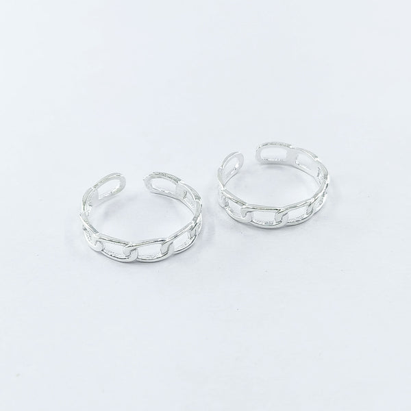 Ribbion Defined Silver Toe Ring: 925 Sterling Silver