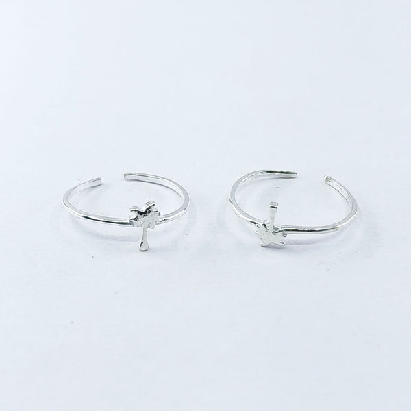Tree Defined Silver Toe Ring: 925 Sterling Silver