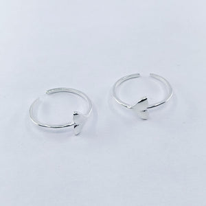 Mermaid Tale Adjustable Silver Toe Ring: 925 Sterling Silver