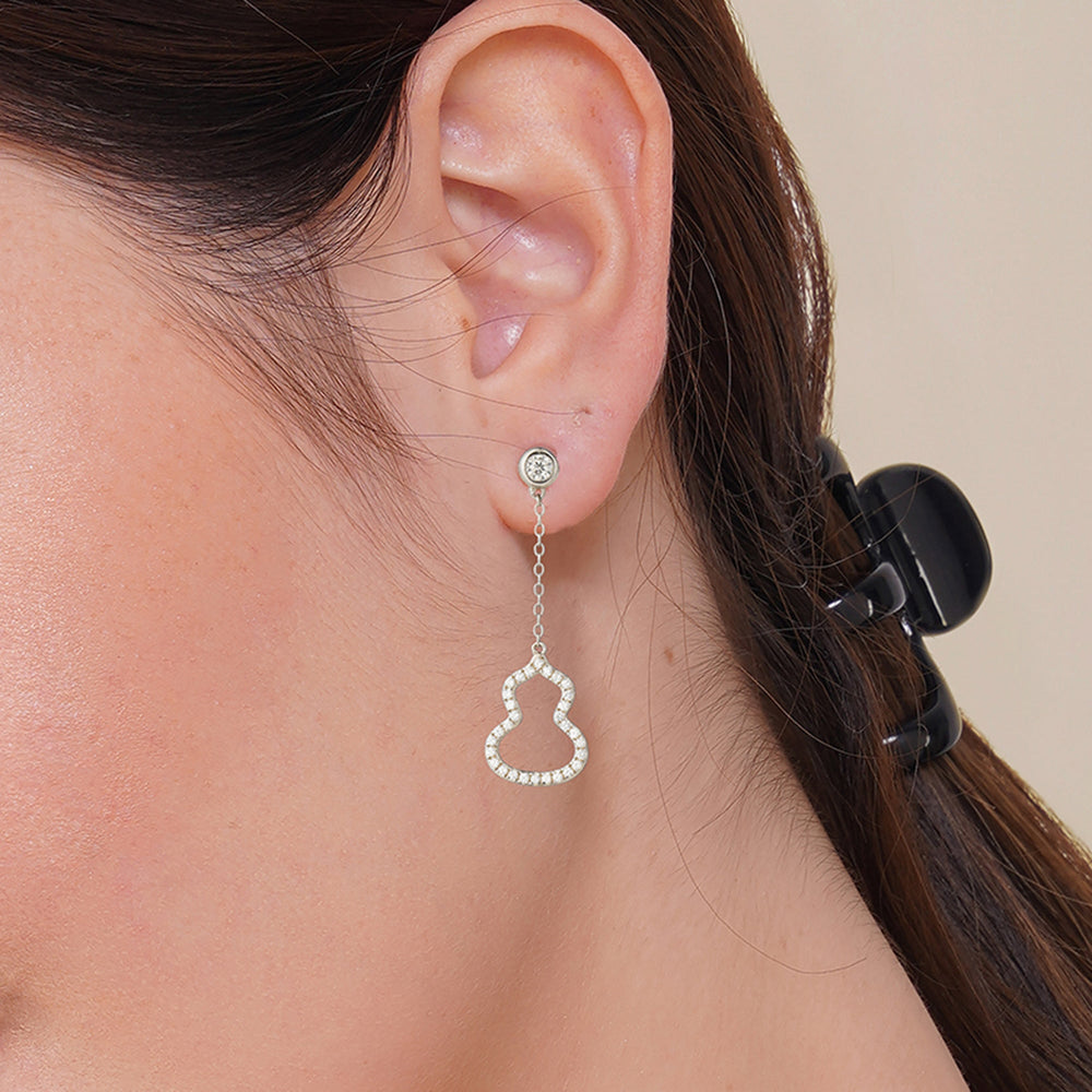 Pear Shape Hanging Moissanite Diamond Earrings 2.0 Carat
