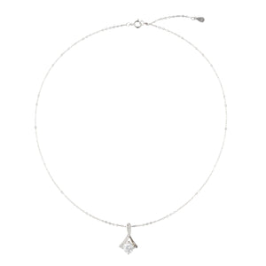 V-Shape Moissanite Solitaire Diamond Necklace 1.0 Carat