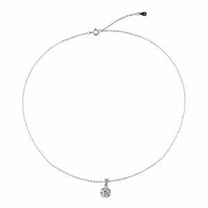 Single Drop Solitaire Lab Grown Moissanite Diamond Necklace 2.0 Carat