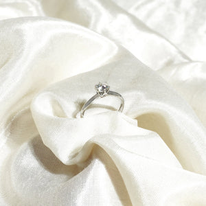 Moonlit Promise Adjustable Moissanite Diamond Solitaire Ring 0.50 Carat