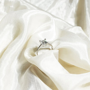 Uniquely Crafted Square Adjustable Lab Grown Moissanite Diamond Ring 2 Carat