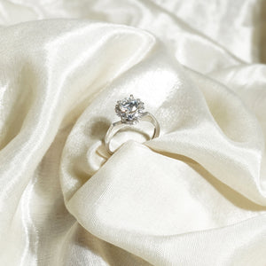 Iris Radiant Flower Moissanite Adjustable Diamond Solitaire Ring 1.0 Carat