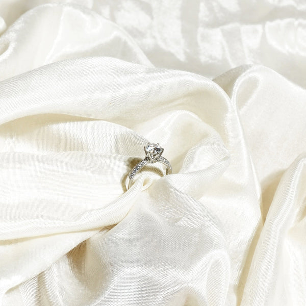 Symbolising Love Adjustable Lab Grown Moissanite Solitaire Diamond Ring 1.0 Carat