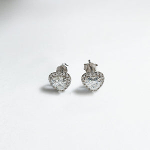 Sweet Hearts Lab Grown Moissanite Solitaire Earrings 1.0 Carat