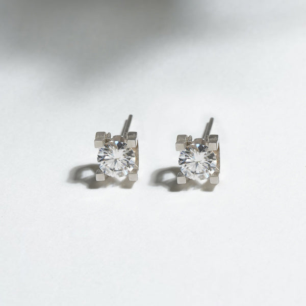 Simplistic Elegance Lab Grown Moissanite Solitaire Earring 2.0 Carat