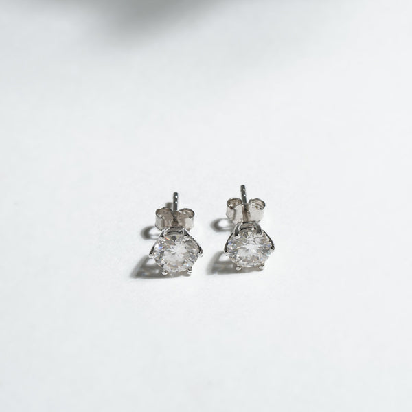 Better Than Usual Lab Grown Moissanite Solitaire Earrings 2 Carat