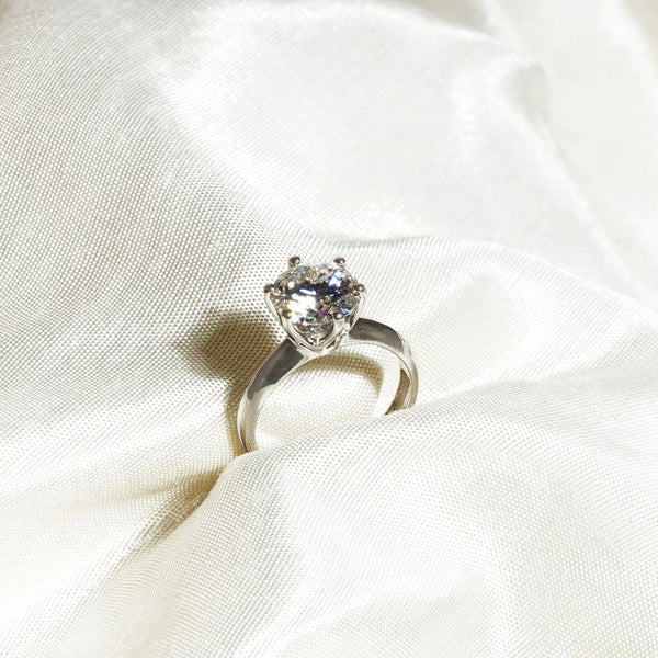 Lustrous Love Adjustable Moissanite Diamond Solitaire Ring 2.0 Carat