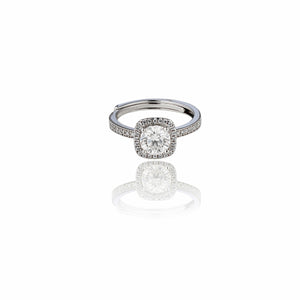 Happily Ever After Adjustable Lab Grown Moissanite Solitaire Diamond Ring 1.0 Carat