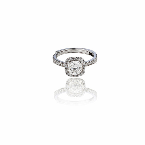 Happily Ever After Adjustable Lab Grown Moissanite Solitaire Diamond Ring 1.0 Carat