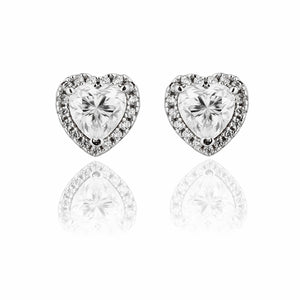 Sweet Hearts Lab Grown Moissanite Solitaire Earrings 1.0 Carat