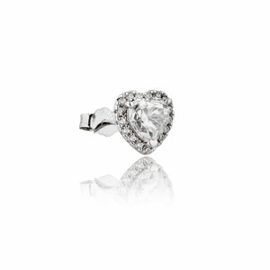 Sweet Hearts Lab Grown Moissanite Solitaire Earrings 1.0 Carat