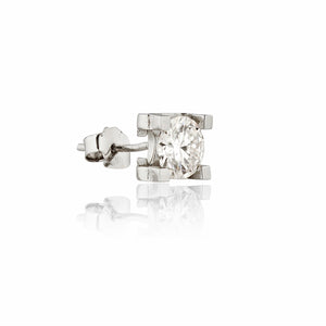 Simplistic Elegance Lab Grown Moissanite Solitaire Earring 2.0 Carat