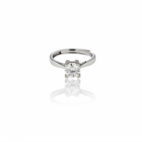 Love Forever Lab Grown Moissanite Adjustable Solitaire Diamond Ring 1.0 Carat