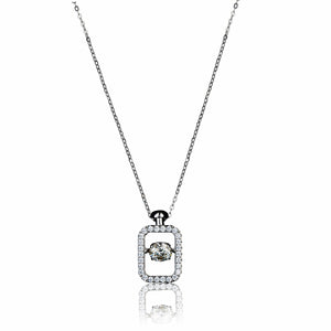 Delicate Rectangle Lab Grown Moissanite Solitaire Necklace 1.0 Carat