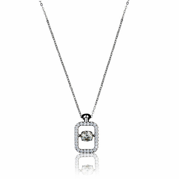 Delicate Rectangle Lab Grown Moissanite Solitaire Necklace 1.0 Carat