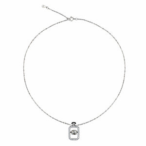 Delicate Rectangle Lab Grown Moissanite Solitaire Necklace 1.0 Carat