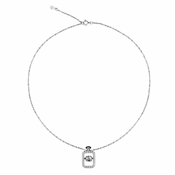 Delicate Rectangle Lab Grown Moissanite Solitaire Necklace 1.0 Carat