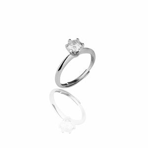 Moonlit Promise Adjustable Moissanite Diamond Solitaire Ring 0.50 Carat