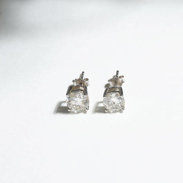 Everyday Shinner Lab Grown Moissanite Solitaire Earring 2.0 Carat