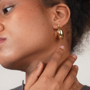 Boat Earrings: 18K Gold Plated