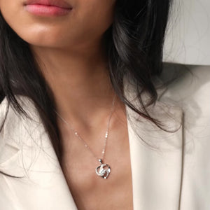 Treasure Hearts Lab Grown Moissanite Diamond Necklace 1.0 Carat