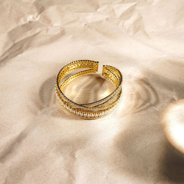 Razare Braclet Aesthetic Zirconia Bracelet: 18K Gold Plated