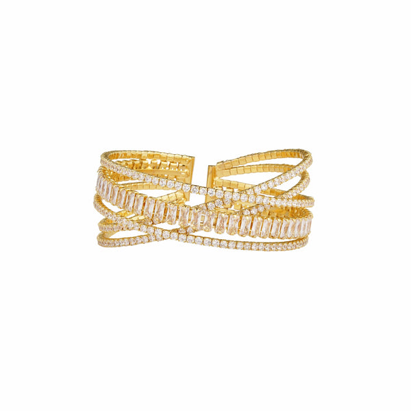 Razare Braclet Aesthetic Zirconia Bracelet: 18K Gold Plated
