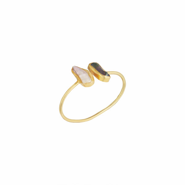 Razare Braclet Black Semi Precious Bracelet: 18K Gold Plated