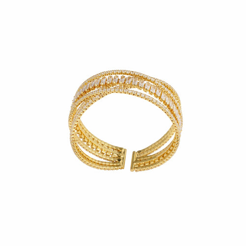 Razare Braclet Gold Aesthetic Zirconia Bracelet: 18K Gold Plated