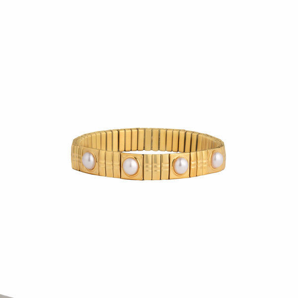 Razare Braclet Golden Belt Bracelet: 18K Gold Plated