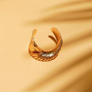 Razare Braclet Snake Skin Bracelet: 18K Gold Plated