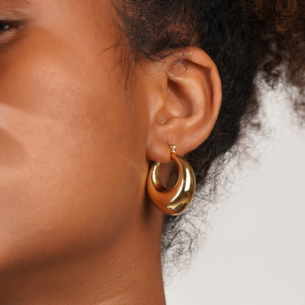Razare Earrings Boat Earrings: 18K Gold Plated
