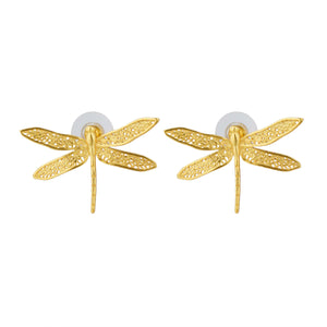 Razare Earrings Dragon Fly Earrings: 18K Gold Plated