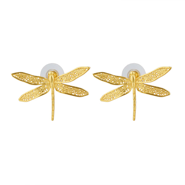 Razare Earrings Dragon Fly Earrings: 18K Gold Plated