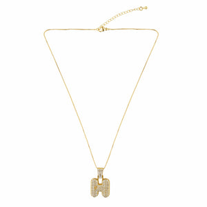 Razare Earrings Gigi Hadid Initial Pendant: 18K Gold Plated