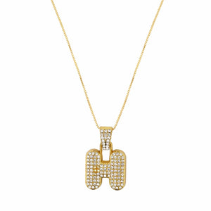 Razare Earrings Gigi Hadid Initial Pendant: 18K Gold Plated