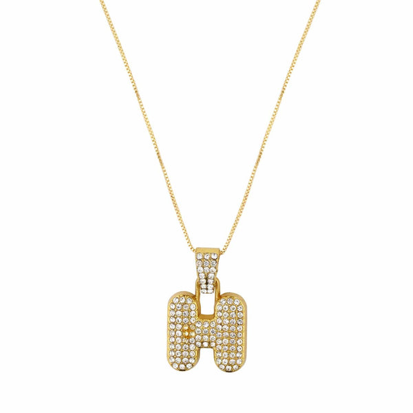 Razare Earrings Gigi Hadid Initial Pendant: 18K Gold Plated